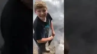 Young Angler's Success: Nephew Reels in a Big Bass a Rubber Worm at Adam&rsquo;s Pond!