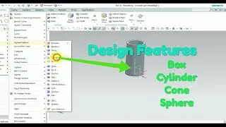 Nx Cad Design Features Block (Box), Cylinder, Cone, Sphere Command