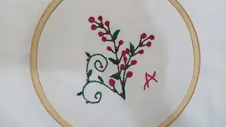 Raised cup stitch flower Threads Needles hand embroidery