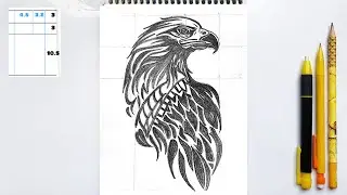 How to draw an Eagle》EAGLE drawing easy》#stepbystepdrawing #pencildrawingseasy #eagledrawing #tatoo