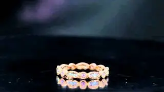 J.C. Rose Gold French Cut and Pink Diamond Anniversary Band
