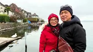  2025 겨울여행 -🇨🇭스위스 - 추크(zug) : 친절한 동네분이 특별주차공간을 알려주어 편하게 구경하고, 동네 강아지에게 장갑을 뺏겨 또 웃고 ㅎㅎ 잊지못할 추억하나 건졌음