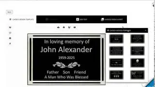 Design your own memorial plaque