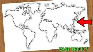 World Map Kaise banyen | Map कैसे बनाएं | विश्व मानचित्र कैसे बनाएं | how to draw World map easily 