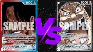 ⚫BlackBeard Vs 🔴🔵Ace - OP13 Locals Round 2 - One Piece TCG Gameplay.