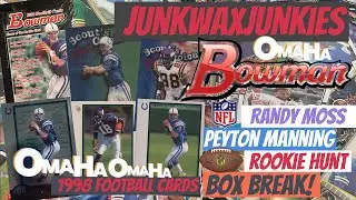 Bowman Football 1998 Hobby Box Break Peyton Manning Randy Moss Rookie hunt OmaHa Omaha