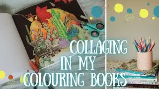 Using Collage in Your Coloring Books  #collage #adultcoloring #adultcoloringbook #collageart