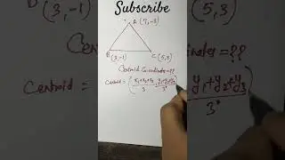 Centroid of Triangle given its Vertices #math #mathconcepts #mathtrick