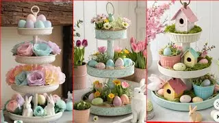 100 Spring Easter Tier Centerpiece Ideas #diy #decoration #interior 