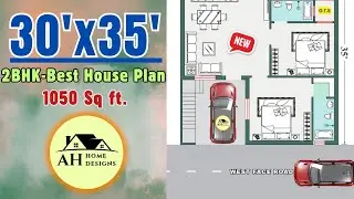 30x35 House Plan 2BHK | 30 by 35 House Plan with Car Parking | 30*35 Home | #floorplan #2dhouseplan
