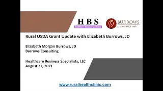 Rural USDA Grant Update with Elizabeth Burrows, JD