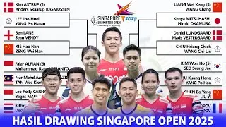 HASIL DRAWING SINGAPORE OPEN 2025. 𝗗𝗥𝗔𝗪 𝗚𝗔𝗡𝗗𝗔 𝗣𝗨𝗧𝗥𝗔 𝗚𝗜𝗡𝗜 𝗔𝗠𝗔𝗧! #singaporeopen2025