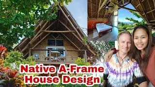 Native A Frame house design with outside bathroom |DIY building houses Philippines 🇵🇭