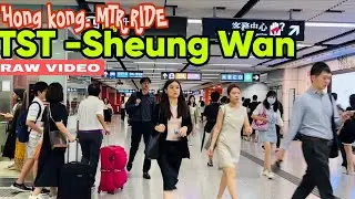 📍Hong Kong MTR ride - Tsim sha tsui to Sheung Wan | 4k HDR #hongkong #tour #travel 