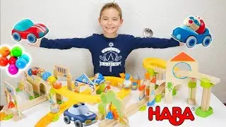 PARCOURS DE BILLES G&Eacute;ANT EN BOIS - Jeu de construction HABA