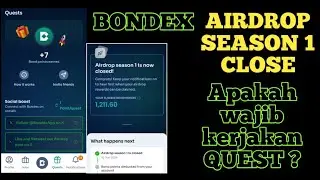 AIRDROP BONDEX Origin Update ✅Apakah wajib ikutan QUEST⁉️Airdrop season 1 sudah berakhir@YanIwan86