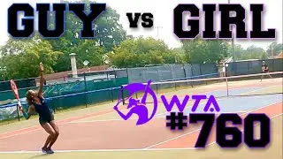 EX-COLLEGE GUY vs WTA PRO - Tennis Highlights
