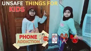 Safety Tips for Kids | Safety Tips with Jannat |Don't Touch Sharp Objects🥵 |Mobile addiction Video
