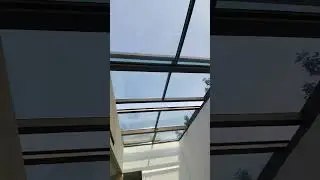 Aluminum alloy electric medium-sized sliding sunroof skylight for basement and courtyard