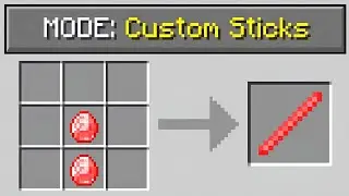 Minecraft, But There are Custom Sticks || Minecraft Mods || Minecraft gameplay