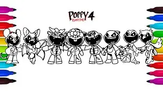 Poppy Playtime Coloring Pages New/How to Color ALL CHARACTER Fearful, Hoppy Hopscotch & Catnap#16.4a