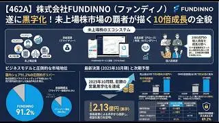 【462A】ＦＵＮＤＩＮＮＯ、未上場企業のエクイティ市場を牽引する驚異の成長戦略を徹底解剖