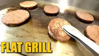 This BURGER is better than Burger King! Cooking Flat Top Grill Burger - Amazing!🍔🤤