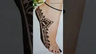 stylish feet mehandi design