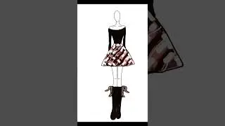 Fashion illustration in ibispaint time-lapse #digitalart #fashion illustration #my mirror logic