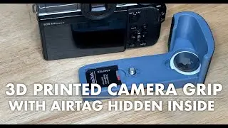 3D Printed camera grip with AirTag hidden inside