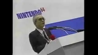 Nintendo president Yamauchi gives a speech at Spaceworld 95