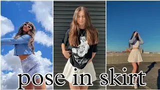 Pose In Mini Skirt | Aesthetic Pose In Skirt