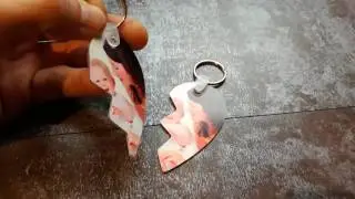 Porte Cl&eacute; M&eacute;tal Coeur Bris&eacute;