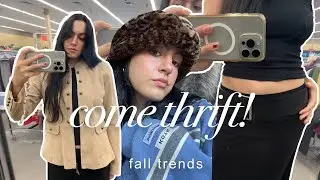 THRIFT A NEW FALL WARDROBE WITH ME / how to thrift for pinterest trends ❤︎₊ ⊹ ♡