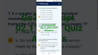 GoTranscript 02.11.2022 Quiz ( MCQ) Test Answers