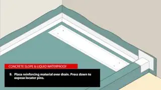 ShowerLine Linear Shower Drain Installation with Liquid Waterproofing