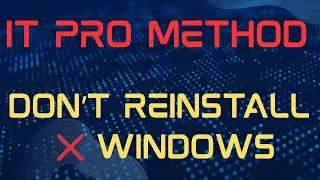 IT Professionals Never Reinstall Windows for a Slow PC &ndash; Here&rsquo;s the Real Fix