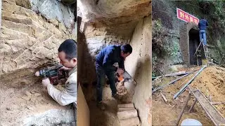 How to dig out a house in the middle of the mountain, the most difficult is to start