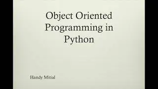 Object Oriented Programming in Python - OOP_1