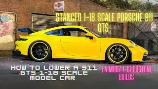 How to lower a 1-18 scale Porsche 911 GT3 Diecast model car (tutorial) #lowered #modelcars #porsche