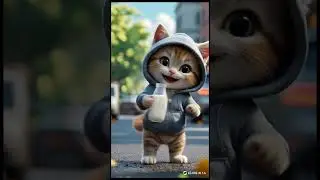 Little Cat #cats #dalle3 #aiart #кот #юмор #ии #мультик #aicat #рек #cartoon