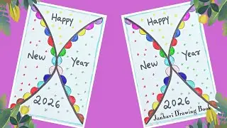 ❄️Diy happy new year greetings card ❄️ Happy New Year 2026 🪄