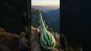DOLPHIN shape watermelon harvest.