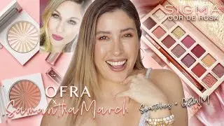 OFRA X SAMANTHA MARCH Collection + SIGMA COR DE ROSA Eyeshadow Palette Review Swatches Summer Look
