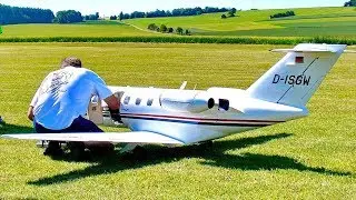 HUGE RC C-525 CITATION JET SCALE MODEL TURBINE JET FLIGHT DEMONSTRATION