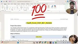 Exp25_Excel_Ch01_ML1_Rentals | Excel Chapter 1 ML1 Rentals | Mid-Level 1 Rentals #exp25_excel_ch