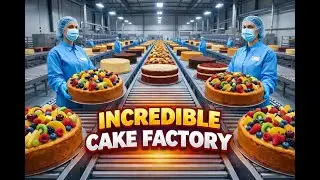 Inside a Real Cake Factory | Ultra-Realistic Industrial Cake Making Process