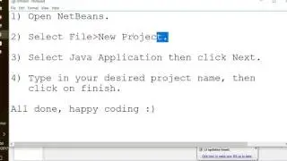 Java Beginners - Creating a new project in Netbeans