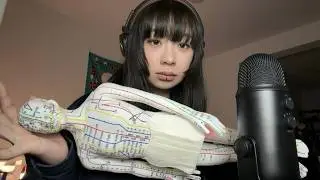 ASMR Acupuncture Doll Massage | fast tapping, scratching, gripping, brushing (personal attention)
