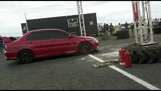 subaru vs evo both 380bhp Crail raceway